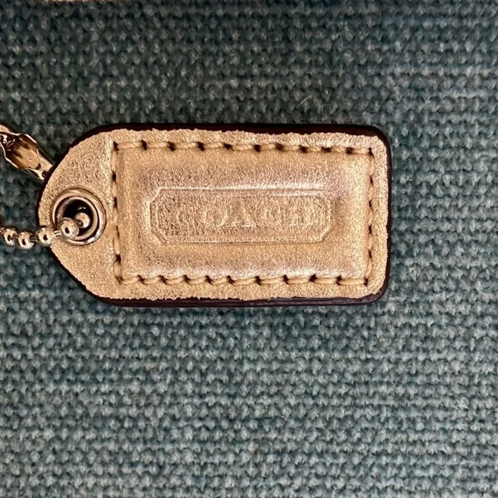 Metallic Coach Wristlet Clutch Purse